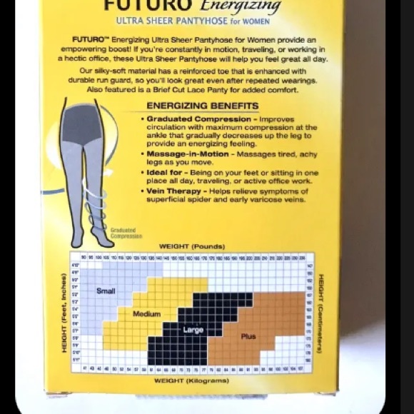 FUTURO energizing ultra sheer pantyhose Mild compression 8-15mm/hg medium nude - Picture 3 of 7